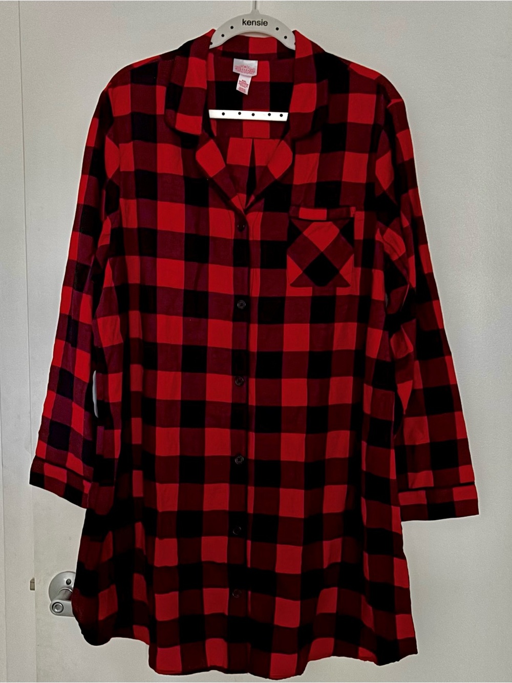 Wondershop Red and Black Buffalo Plaid Sleep Shirt